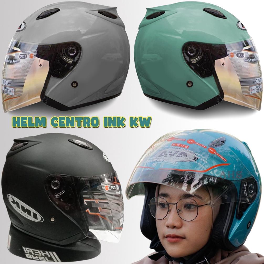 Jual Helm Half Face Dewasa INK Centro KW Basic Solid Untuk Helm Wanita ...