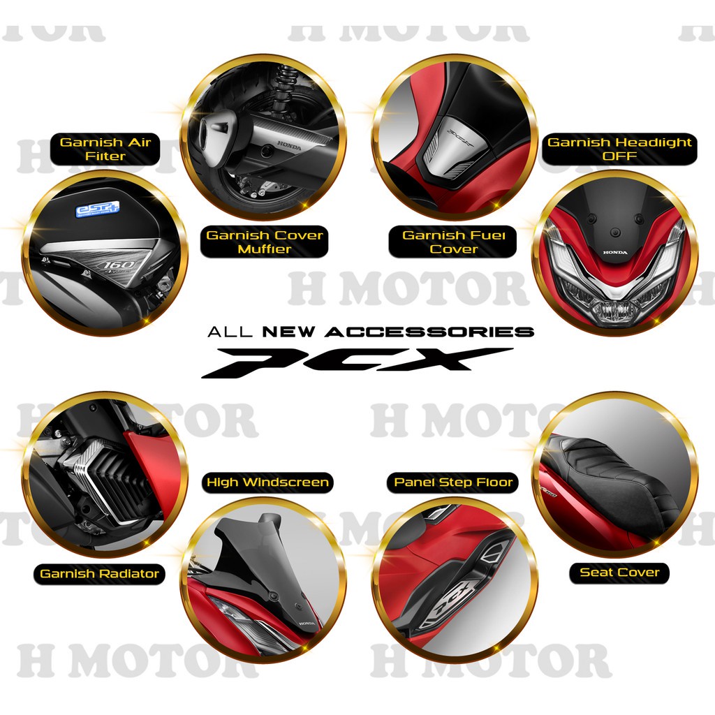 Jual PCX 160 Honda ORI Paket Aksesoris Premium KOMPLIT 8 Item Shopee Indonesia