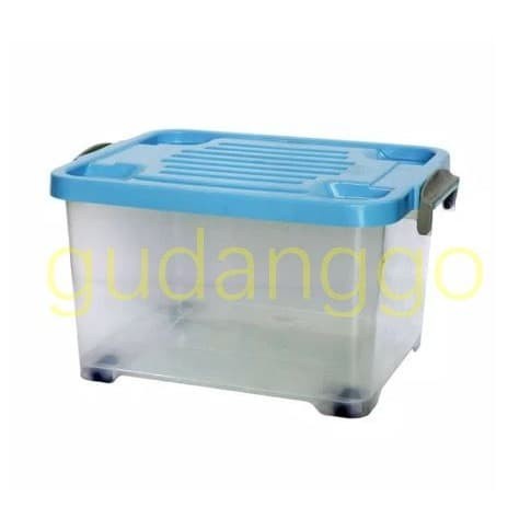 Jual Container Box 50 Liter 1038-AR Kiramas Roda Bening / Transparan ...