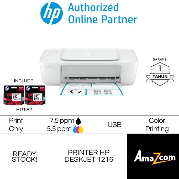 Jual Printer HP Deskjet 1216 Print Only Color Tinta HP 682 | Shopee ...
