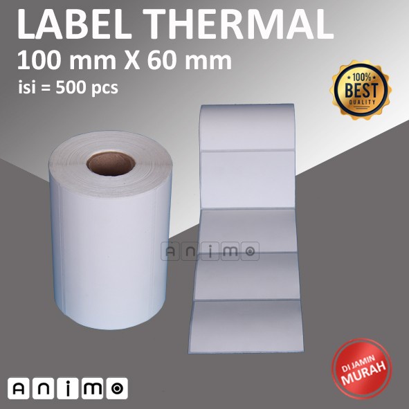 Jual Label Thermal - Stiker Thermal - Resi Barcode 100 X 60 Mm = 500 ...