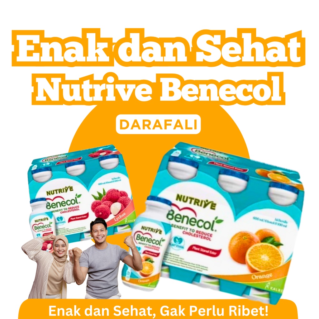 Jual Nutrive Benecol Kolestrol Isi 6 Ori Rasa Lychee Orange Strawberry