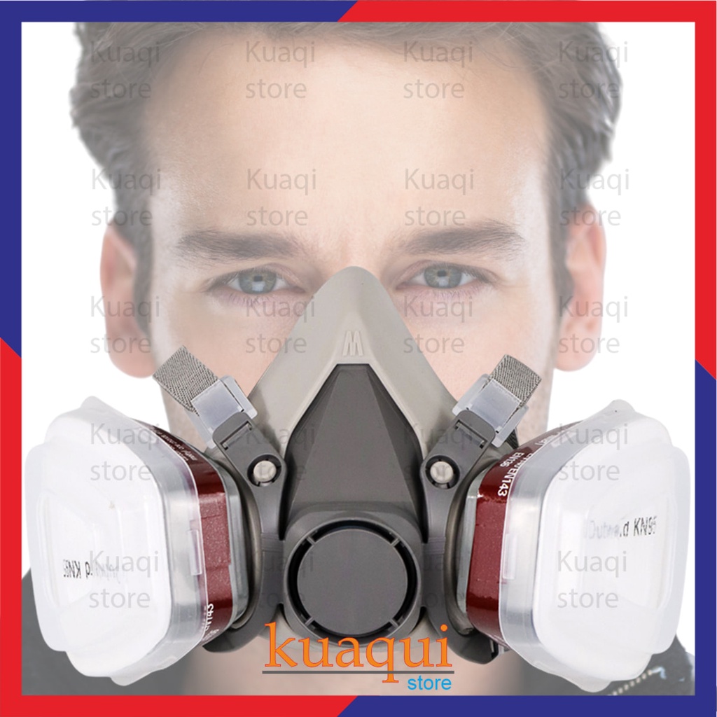 Jual Masker Gas Half Mask Respirator KN95 Taffware 6200 Masker Filter ...