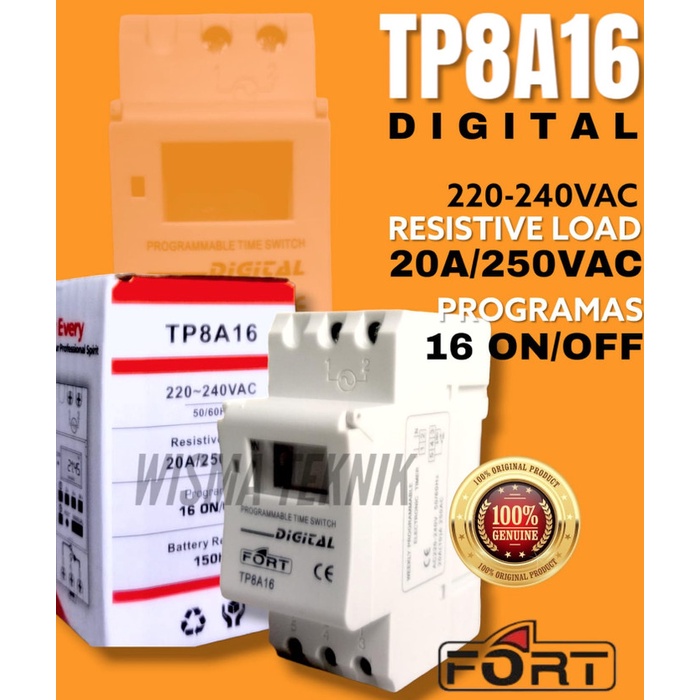 Jual Timer Weekly Digital Timer Tp8A16 Fort | Shopee Indonesia