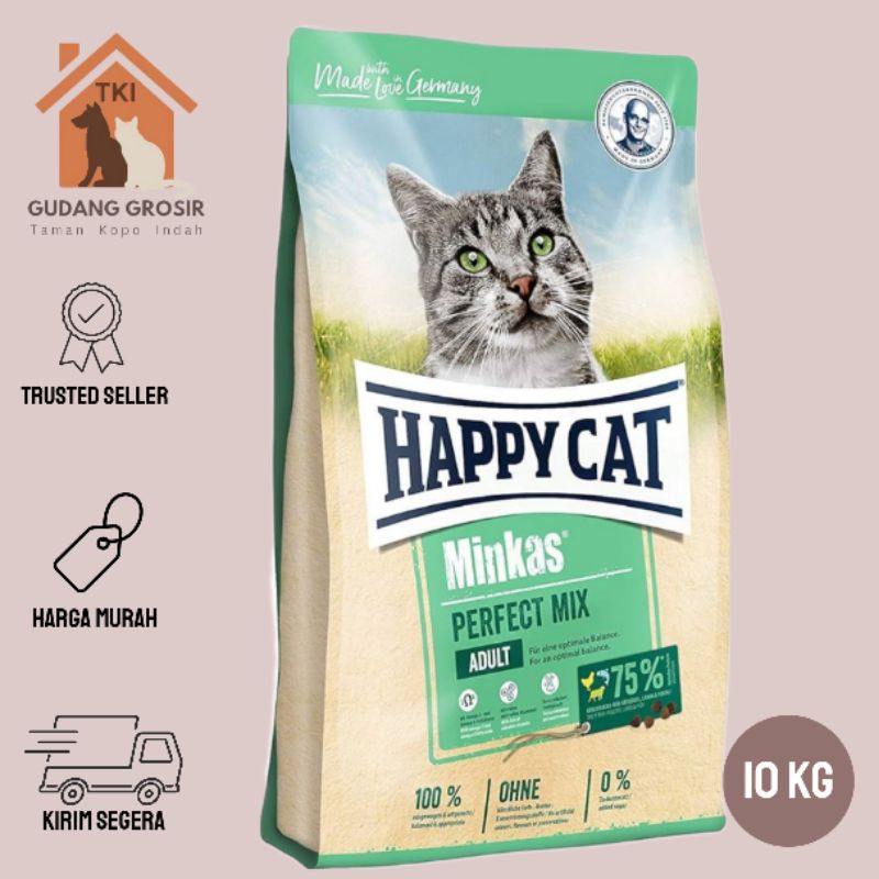 Jual Happy Cat Minkas Perfect Mix 10kg Makanan Kucing High Quality 10 ...