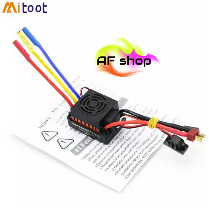Jual Waterproof 60A Sensorless Brushless Car Esc 2-3S With Bec | Shopee ...