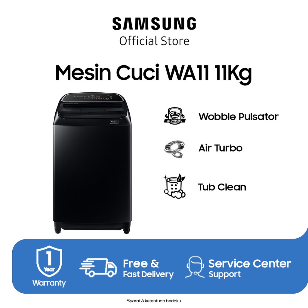 Jual Samsung Mesin Cuci Top Loading Dengan Wobble Technology, 11 Kg ...