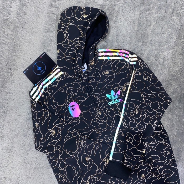 Adidas x bape tech hoodie collab hotsell