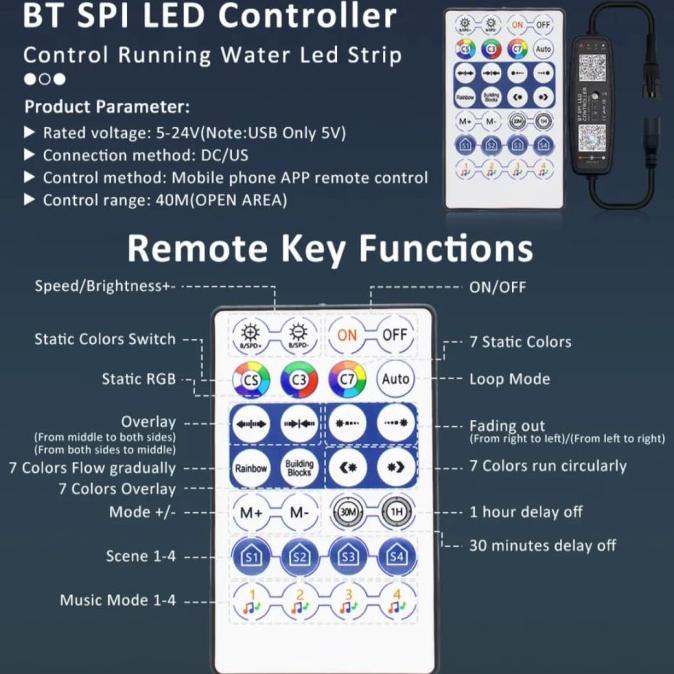 Jual LED Controller Remote Addressable RGB DC 5v-24v Sale | Shopee ...