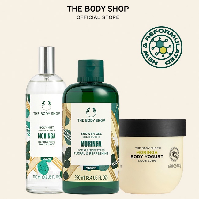 Jual The Body Shop Fresh And Moisturised With Moringa Bundles Shopee