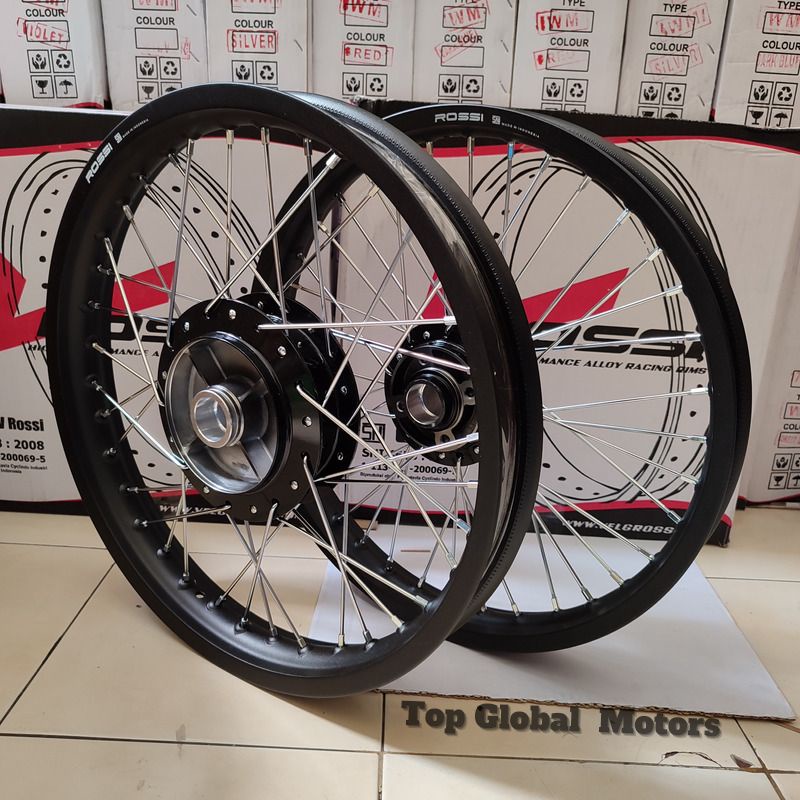 Jual VELG RX KING UK 160 185 18 TROMOL HITAM ROSSI ORIGINAL | Shopee ...