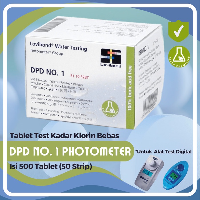 Jual REFILL POOL TEST KIT CHLORINE LOVIBOND DPD NO.1 FOR PHOTOMETER