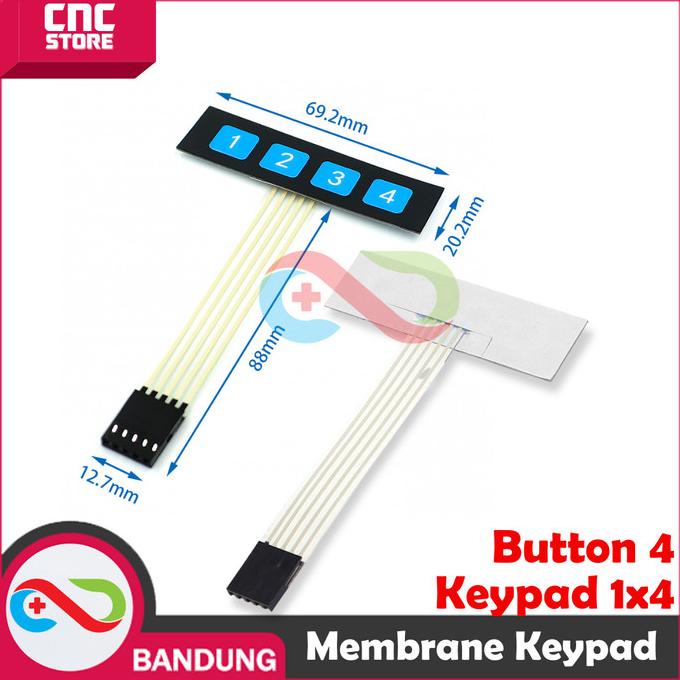 Jual MEMBRANE KEYPAD 1X4 BUTTON 4 ARDUINO | Shopee Indonesia