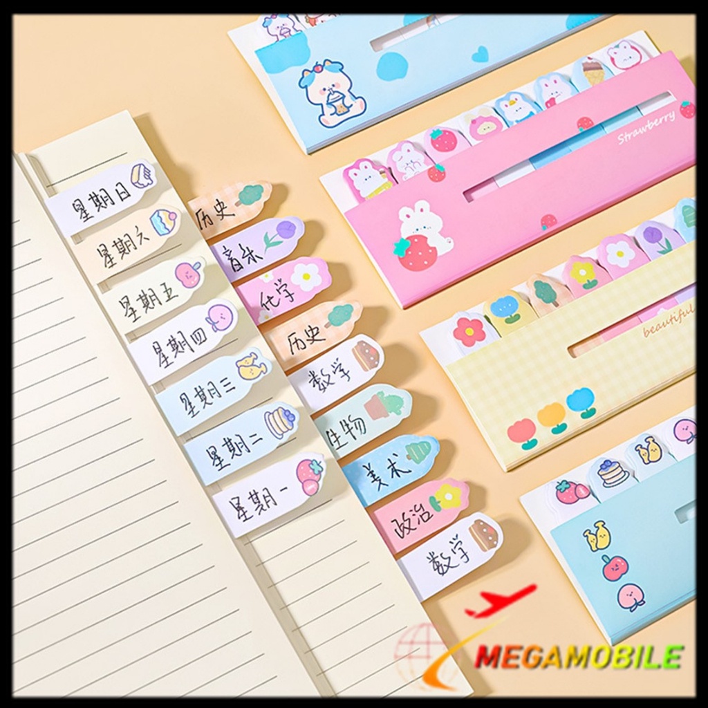 Jual MM - Sticky Notes Karakter 8IN1 Tempelan Kertas Catatan 120 Lembar ...