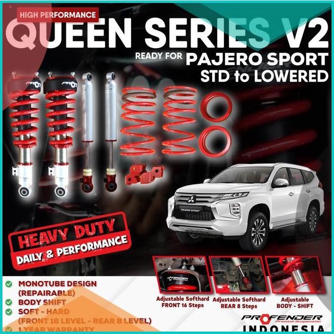 Jual Shock Coilover PROFENDER QUEEN V2 not TEIN Pajero OLD ANPS Lowered ...