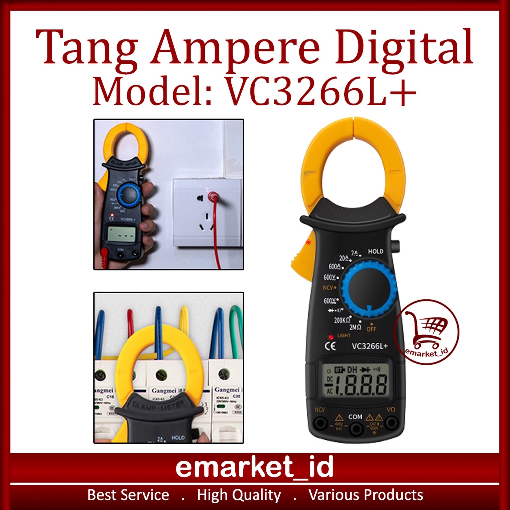Jual Tang Ampere Digital VC3266L NCV / Clamp Meter VC 3266 L