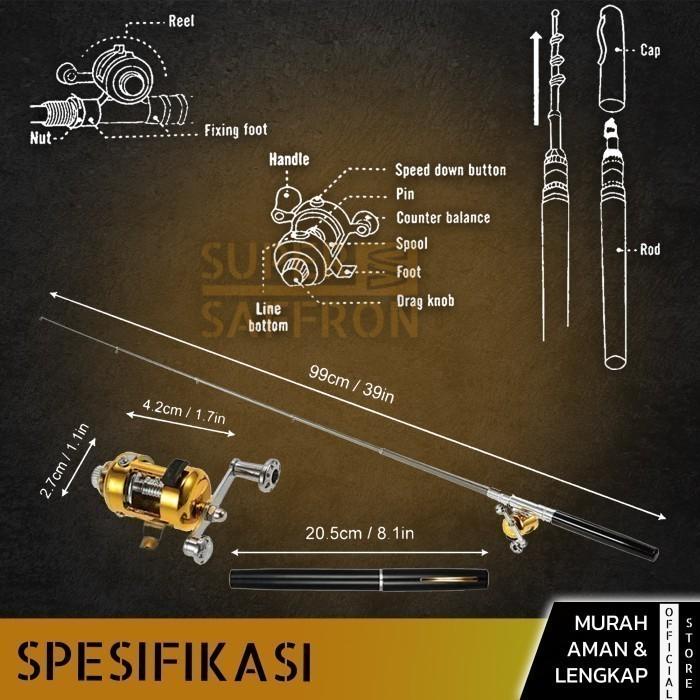 Jual Hnfh Pancingan Set Lengkap Pulpen Reel Joran Fishing Rod Pen Simple Shopee Indonesia