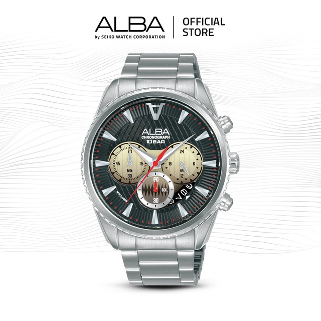 Jual Alba Signa Jam Tangan Pria Chronograpth AT3J15 / AT3J15X1 Quartz ...