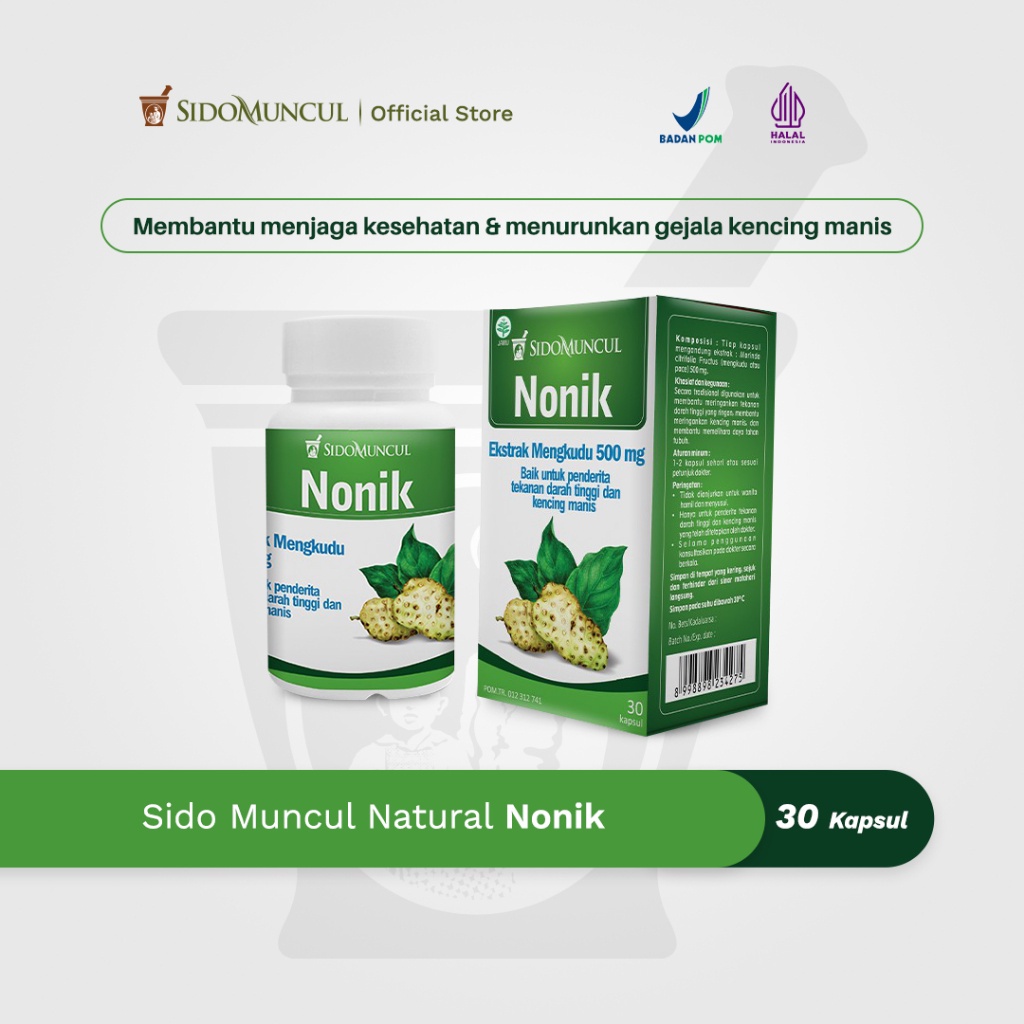 Jual Sido Muncul Natural Nonik 30 Kapsul Herbal - Membantu Meringankan ...