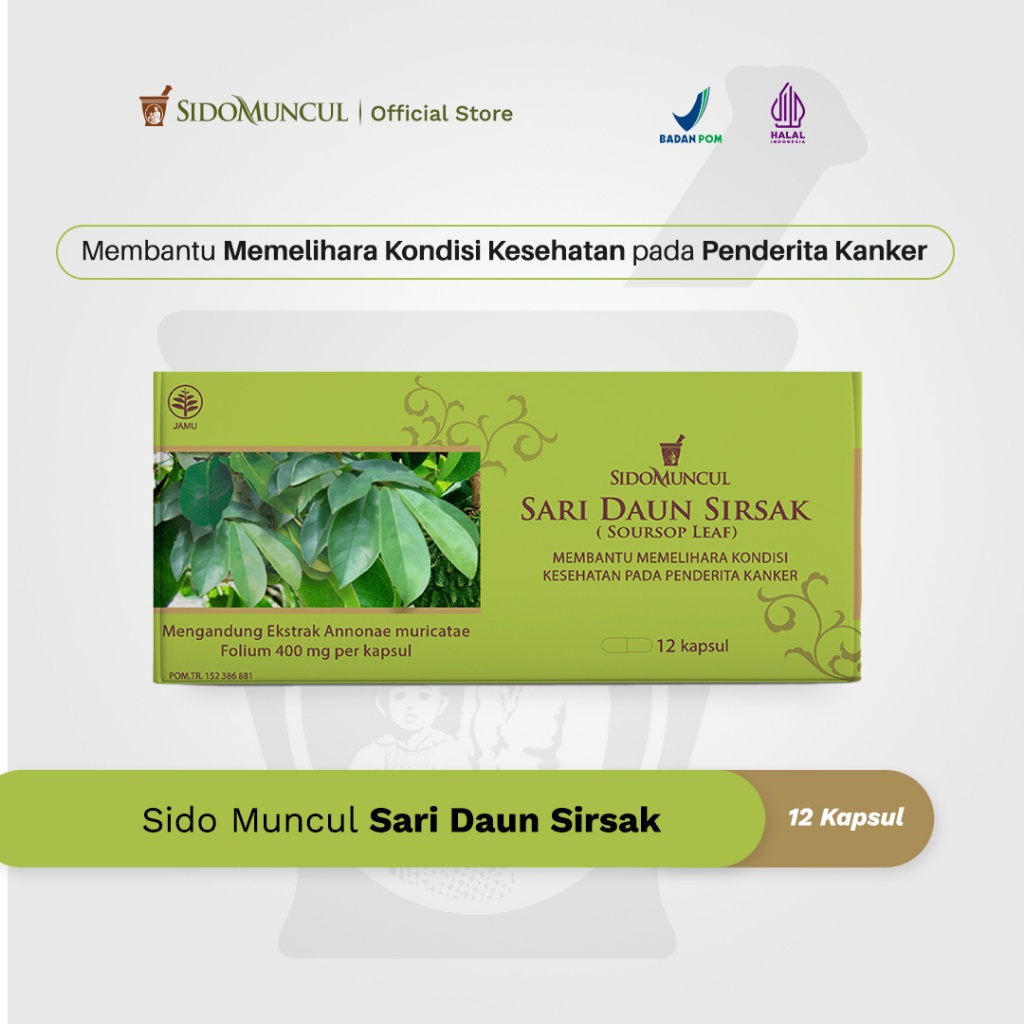 Jual Sido Muncul Natural Sari Daun Sirsak Strip 12 Kapsul - Menyerang ...