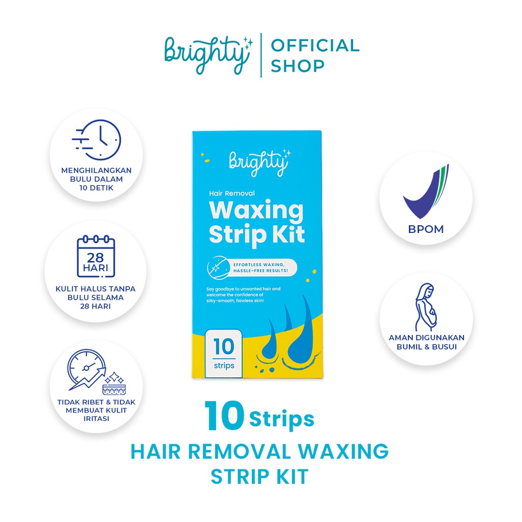 Jual Brighty Hair Removal Waxing Strip Kit Menghilangkan Bulu Kaki