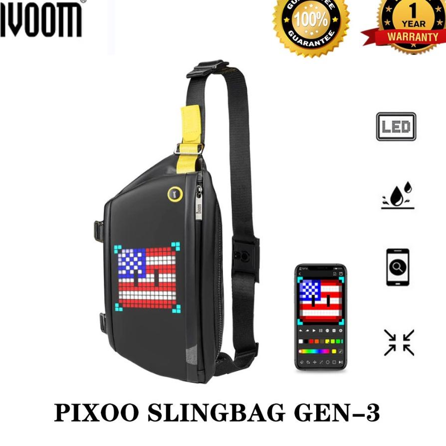 Jual Persediaan Divoom Pixoo Slingbag Gen-3 Pixel Art Led Bag Tas ...