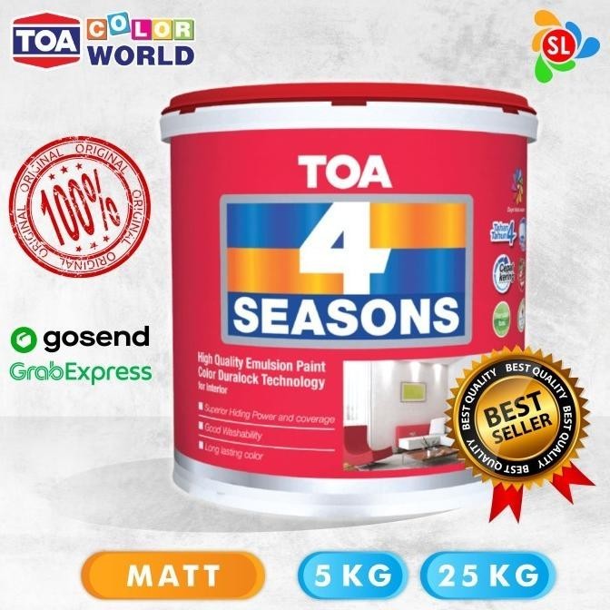 Jual Cat Tembok Dinding Interior Toa 4 Seasons 5 Kg & 25 Kg Matt