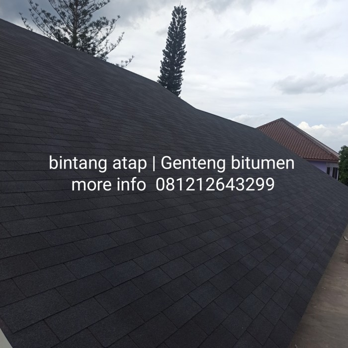 Jual Baru Po Genteng Bitumen Hitam Polos Limited | Shopee Indonesia