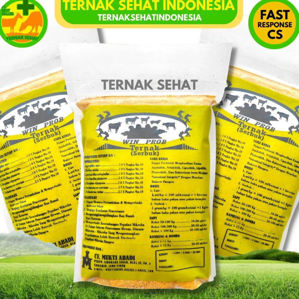 Jual Terbaru Probiotik Win Prob Kering Serbuk Kg Probiotik Ternak Untuk Fermentasi Silase