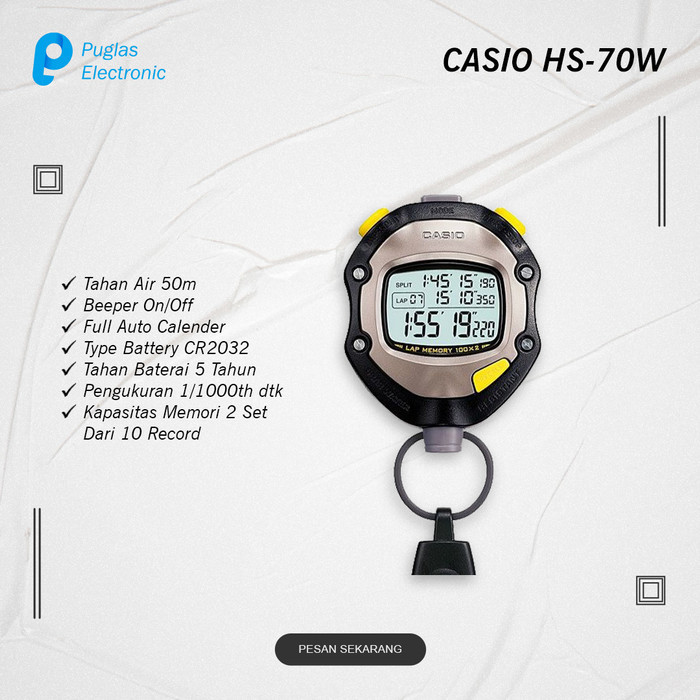 Jual Stopwatch Casio Hs70W Alat Pengukur Waktu Stop Watch Casio Hs