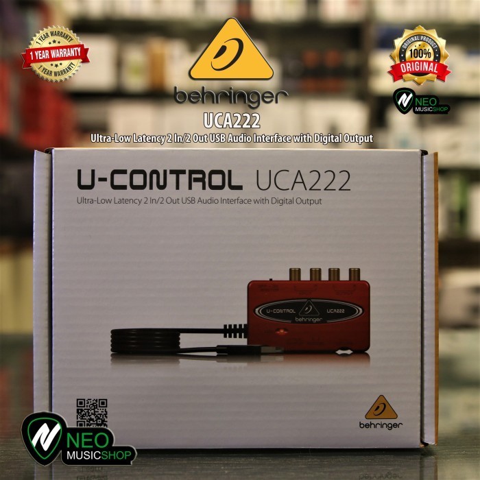 Jual PROMO BEHRINGER UCA222 ULTRALOW LATENCY 2 IN/2 OUT USB AUDIO