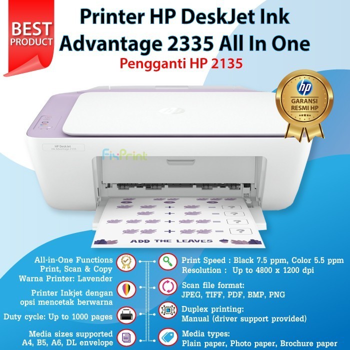Jual Printer Hp Deskjet Ink Advantage 2135 All-In-One New Print Scan ...