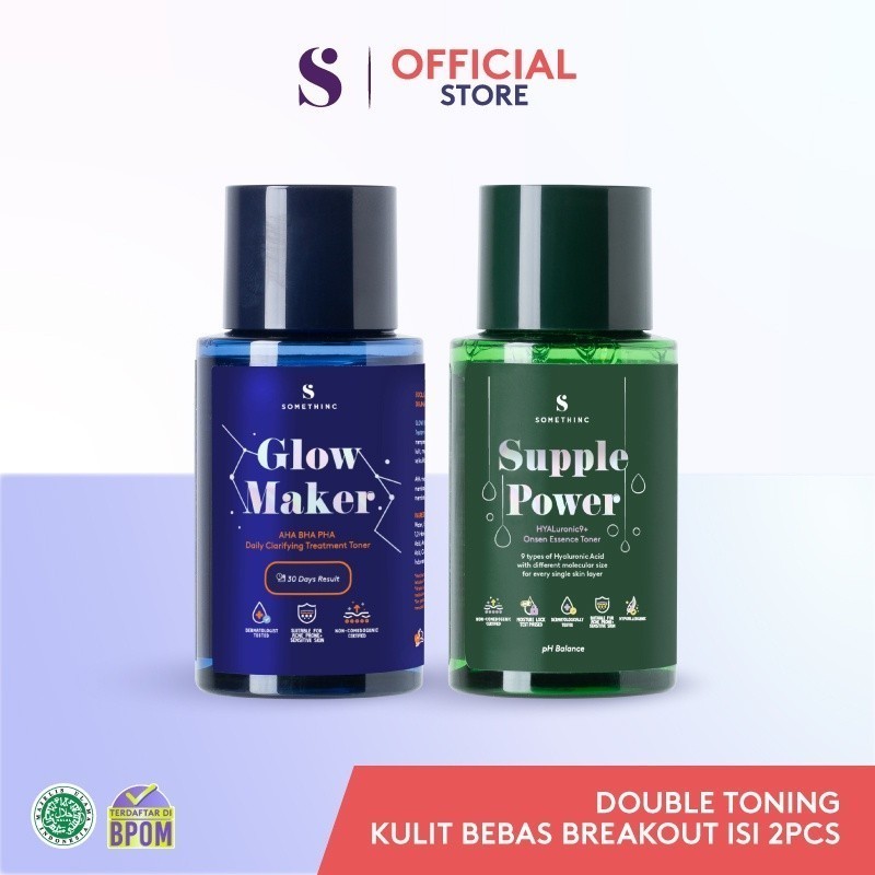 Jual SOMETHINC [2 PCS] Trial Kit Double Toning Kulit Bebas Breakout