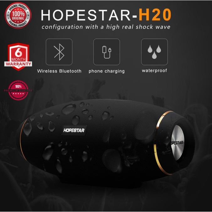 Jual var Speaker Bluetooth Premium HOPESTAR H20 Original 100% Portable ...