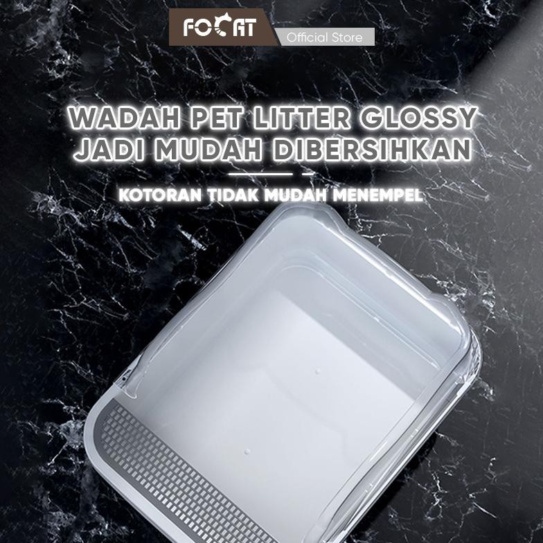 Jual ORIGINAL FOCAT Pet Litter Box Open Top High Ceiling M61 Bak Baskom ...