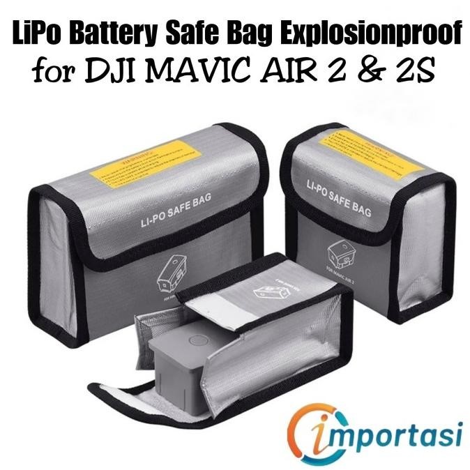 Sac De Sécurité LiPo Pour DJI Mavic Air - Trois Tailles (S, M, L) - Carbone - Neuf