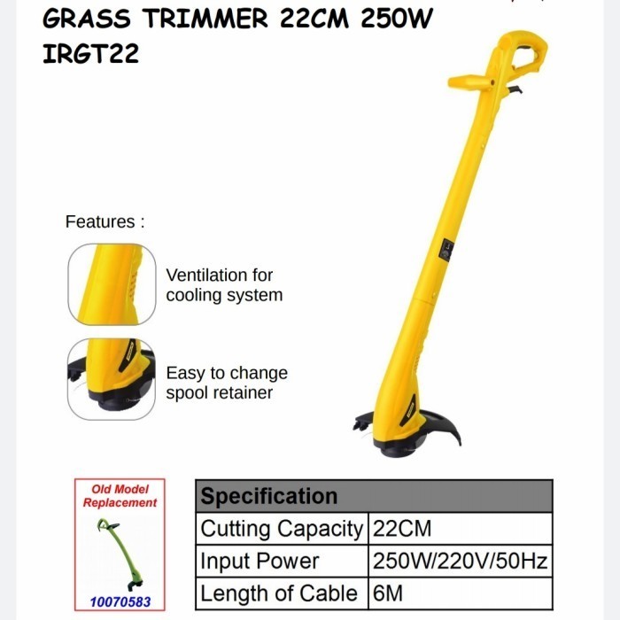 Jual Mesin Pemotong Rumput Listrik Krisbow Grass Trimmer 350w 10070583