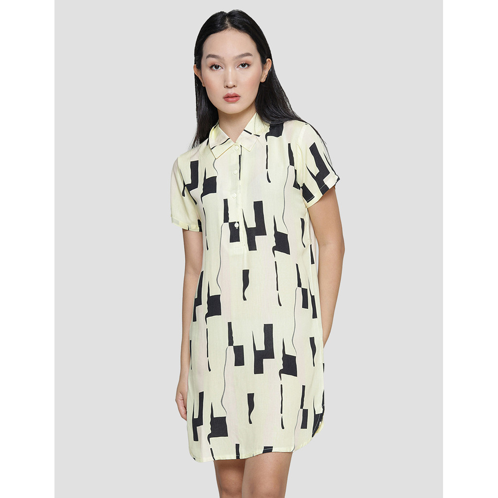 Nevada Check Rayon Dress Wanita main image 1