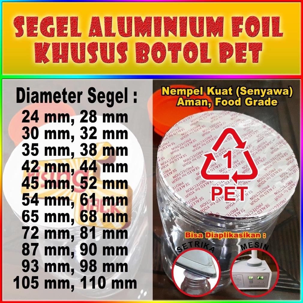 Jual Terlarizzz Segel Seal Aluminium Foil Botol Pet Uk Mm Mm