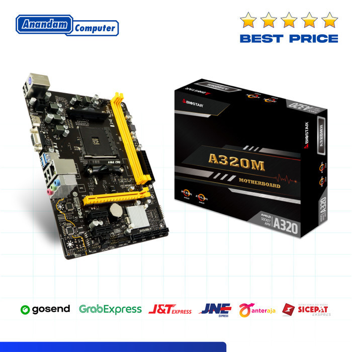 Jual BIOSTAR A320MH (Socket AM4, A320, DDR4, USB 3.1, m-ATX) | Shopee ...