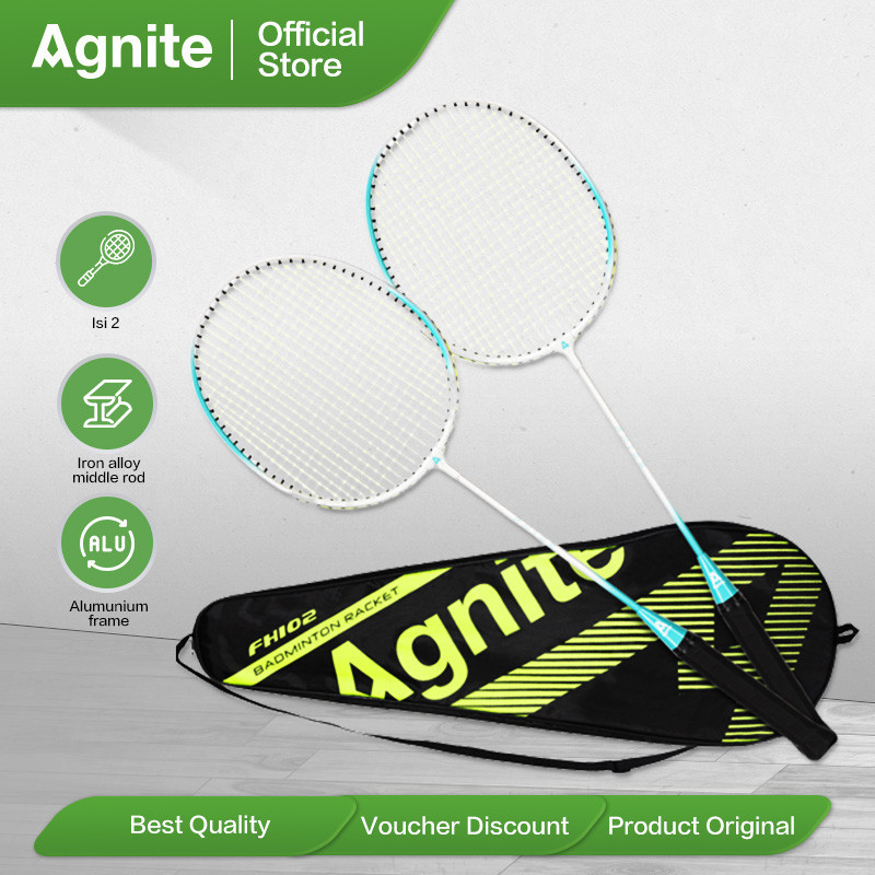 Jual Agnite Raket Bulutangkis / Badminton Racket Isi 2 Gratis Tas FH102 ...