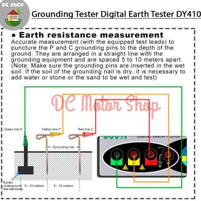 Jual Duoyi Digital Earth Grounding Tester Dy4100 Ground Resistance ...