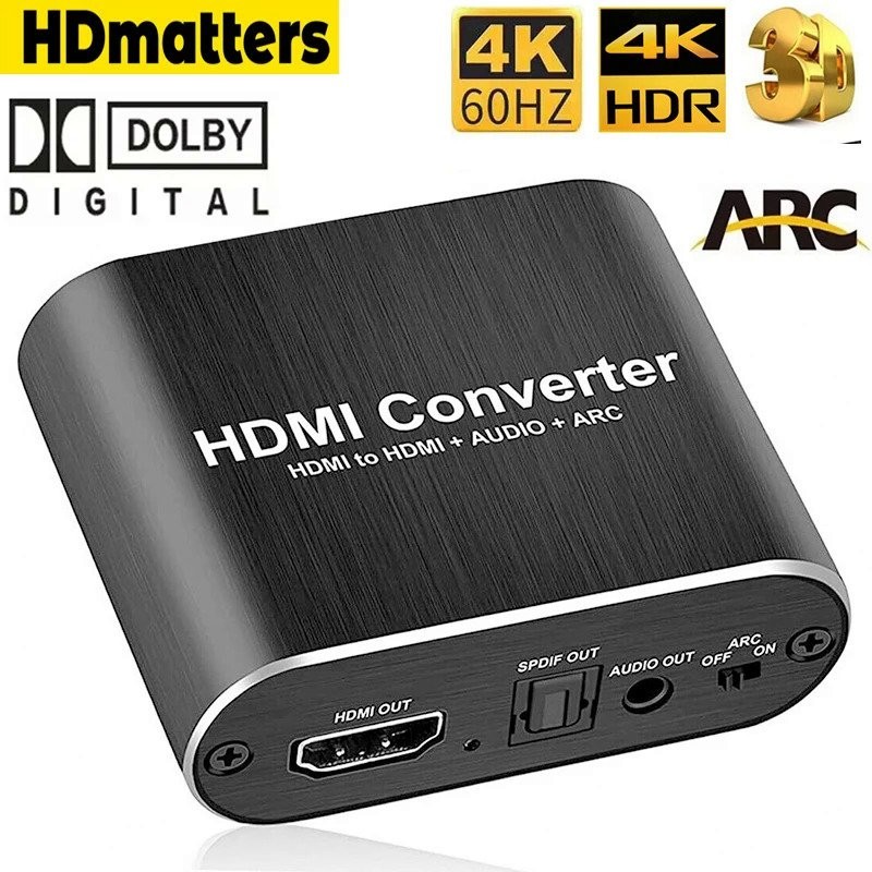 Jual Pemisah Audio HDMI 4K, Konverter Ekstraktor Audio HDMI 5.1 4K 60Hz