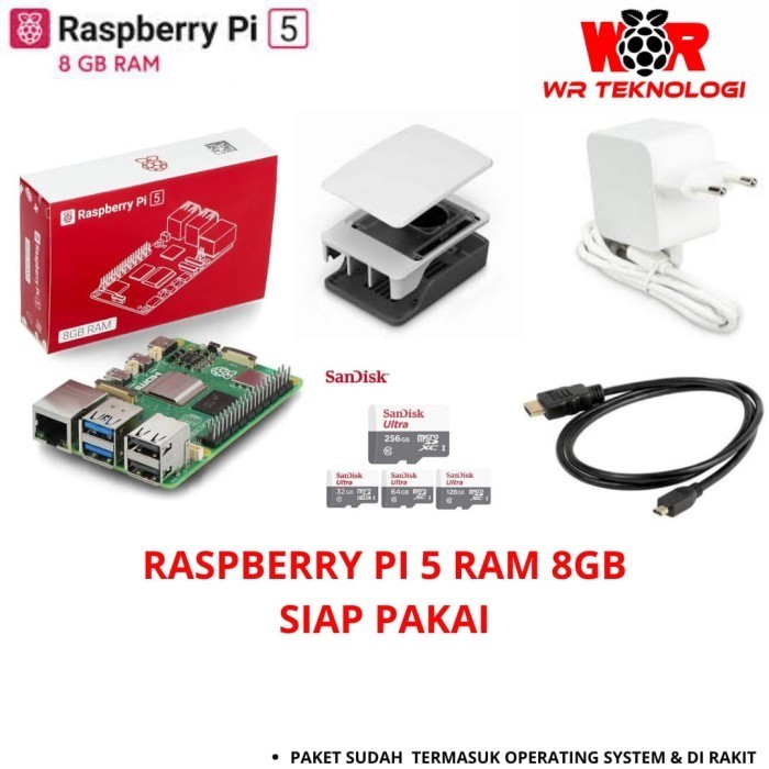 Jual Raspberry Pi 5 RAM 8GB PAKET LENGKAP SIAP PAKAI | Shopee Indonesia