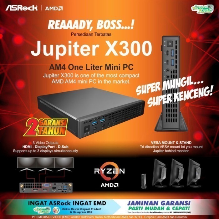 Jual Asrock Deskmini X300 Jupiter (Mini PC) | Shopee Indonesia