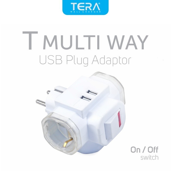 Jual TERA T Multi Way USB On/Off Switch Plug Adaptor - 3 Ways Socket ...