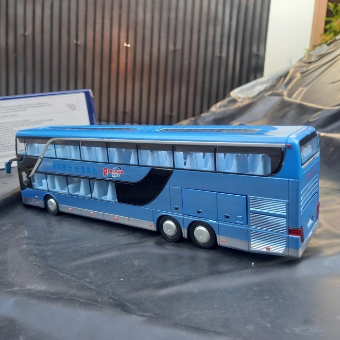 Jual Diecast Miniatur Bus Double Decker Bis Tingkat Kota Pull Mainan ...