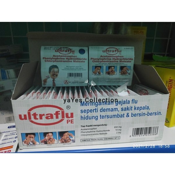 Jual Ultraflu obat gejala Flu 1 Tablet 4 Kapsul Demam sakit Kepala ...
