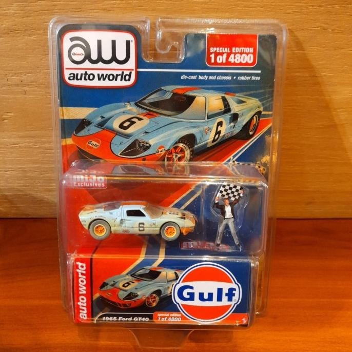 Jual AUTO WORD 1965 FORD GT40 GULF OIL AUTOWORLD | Shopee Indonesia