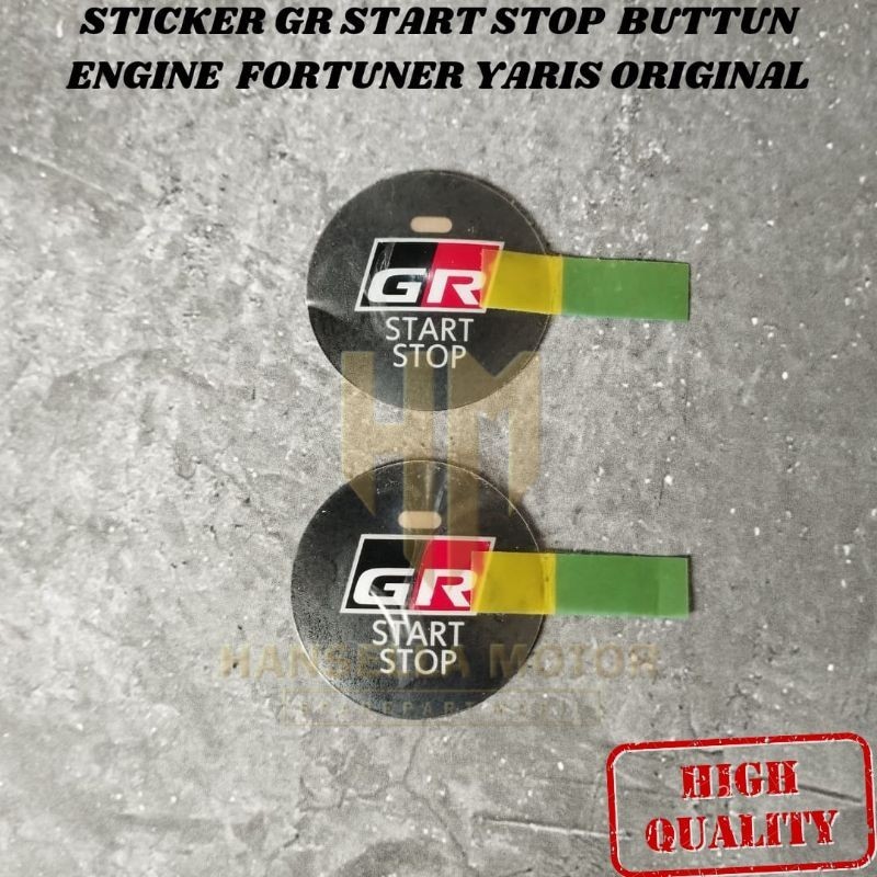 Jual Sticker Gr Start Stop Button Engine Fortuner Yaris | Shopee Indonesia